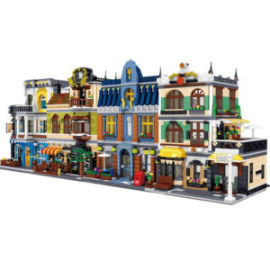 Architecture Building Blocks City Street View Bricks Set Coffee Shop Hill Tavern Garden Hotel Child Toys Gifts