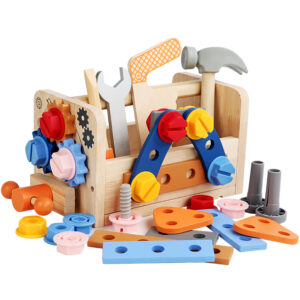 Kids Educational Wooden Tool Box Set Toy Screw Nut Disassembly Assembly Tool Stand Set Toys Kids