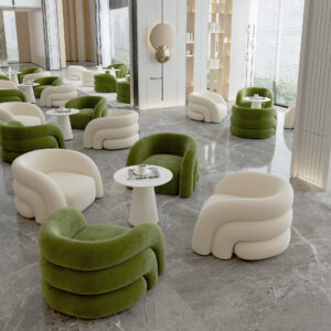 Modern Light Luxury Office Negotiation Sofa Coffee Table Cream Wind Office Meeting Simple Lazy Sofa